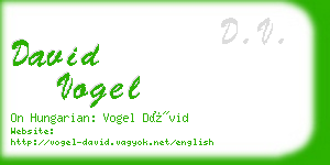 david vogel business card